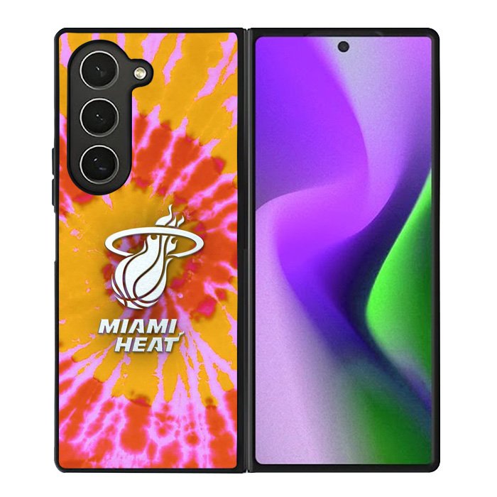 Miami Heat Tie Dye Style Logo Samsung Galaxy Z Fold 6 5G 2024 Case OV10493