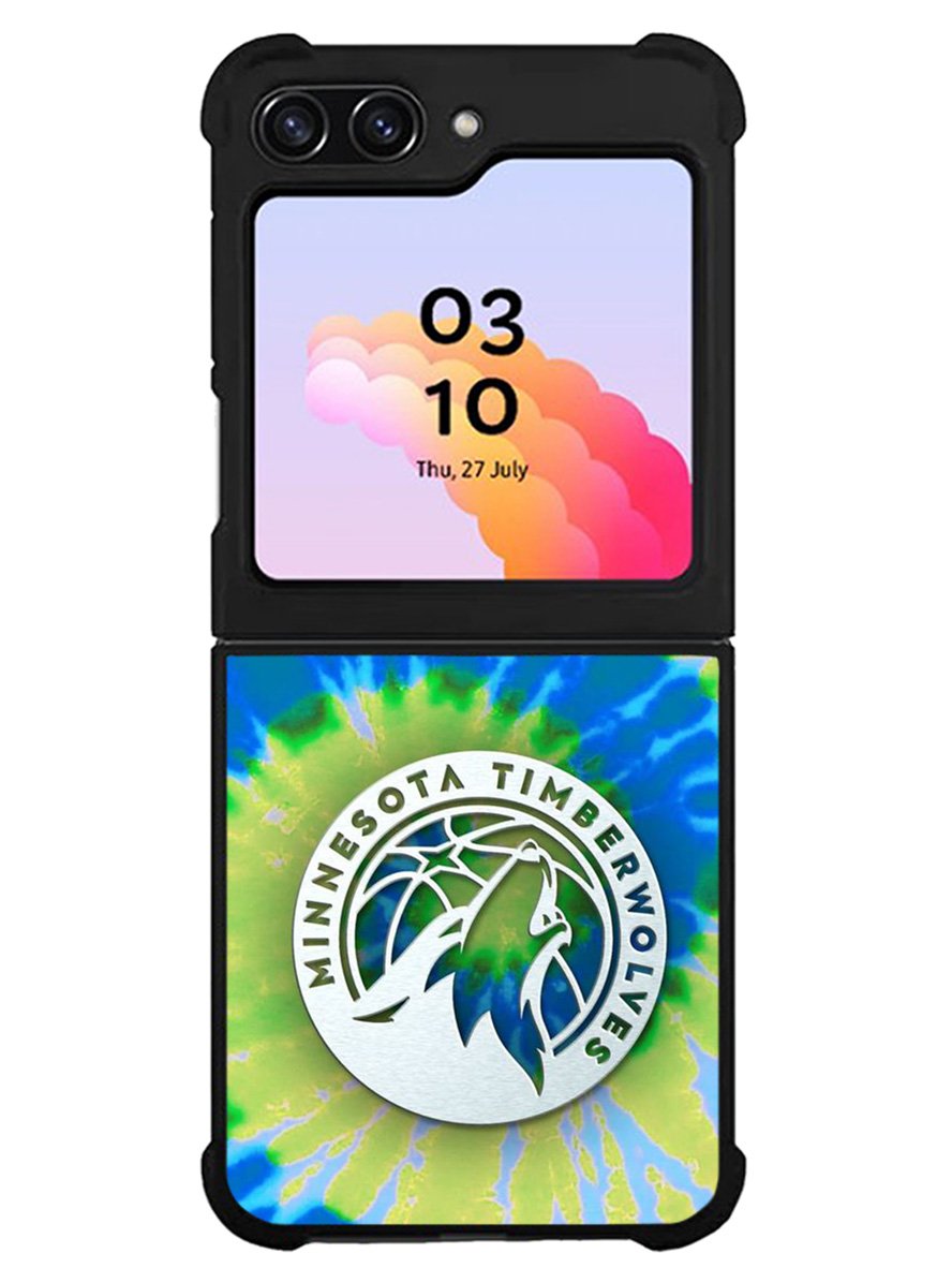 Minnesota Timberwolves Tie Dye Style Logo Samsung Galaxy Z Flip 5 5G 2023 Case OV10499