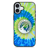 Minnesota Timberwolves Tie Dye Style Logo iPhone 16 Case QC10499