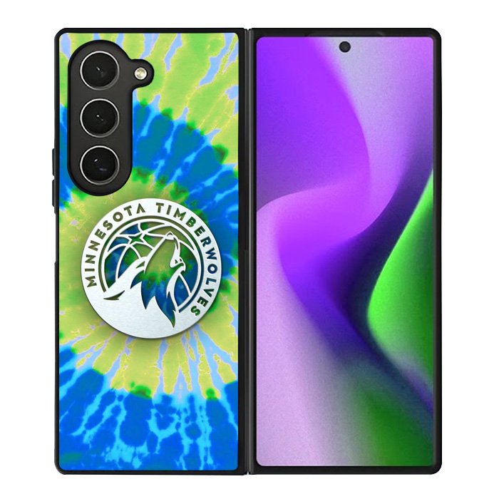 Minnesota Timberwolves Tie Dye Style Logo Samsung Galaxy Z Fold 6 5G 2024 Case OV10499