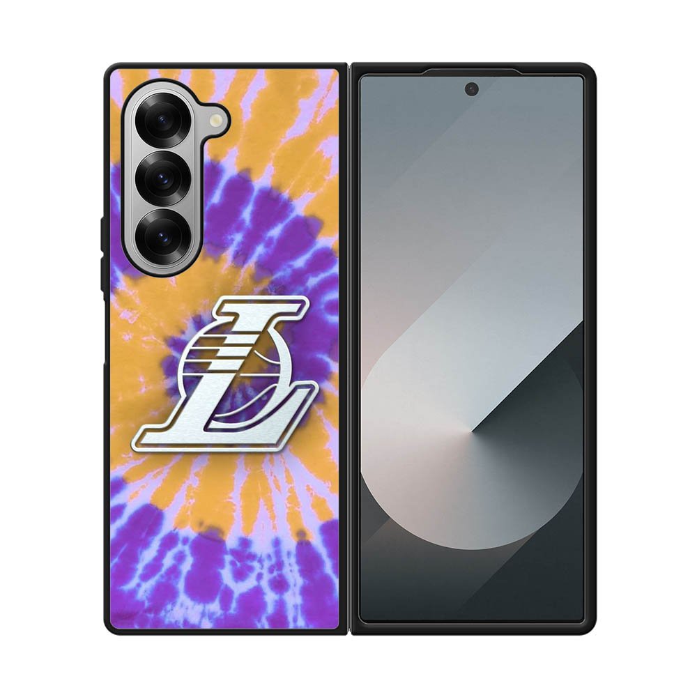 Los Angeles Lakers Tie Dye Style Logo Samsung Galaxy Z Fold 7 5G Case QC10624