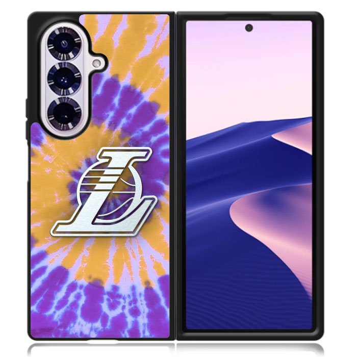 Los Angeles Lakers Tie Dye Style Logo Samsung Galaxy Z Fold 7 Case OV10624