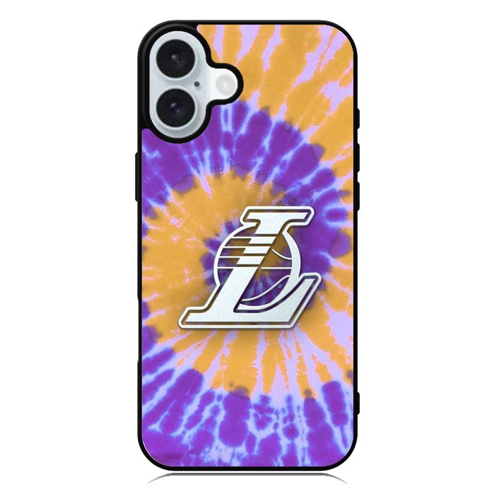 Los Angeles Lakers Tie Dye Style Logo iPhone 16 Plus Case QC10624