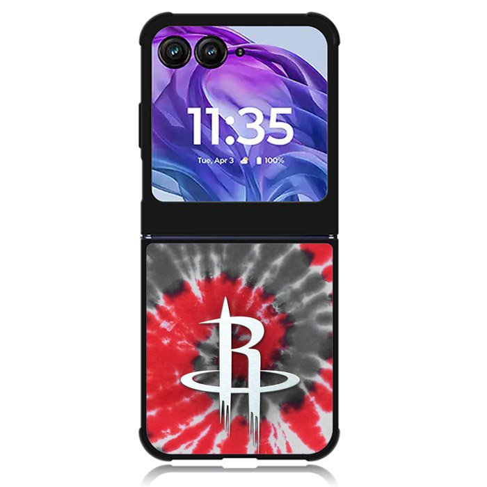 Houston Rockets Tie Dye Style Logo Motorola Moto Razr Plus 2024 , Moto Razr+ 2024 Case OV10593
