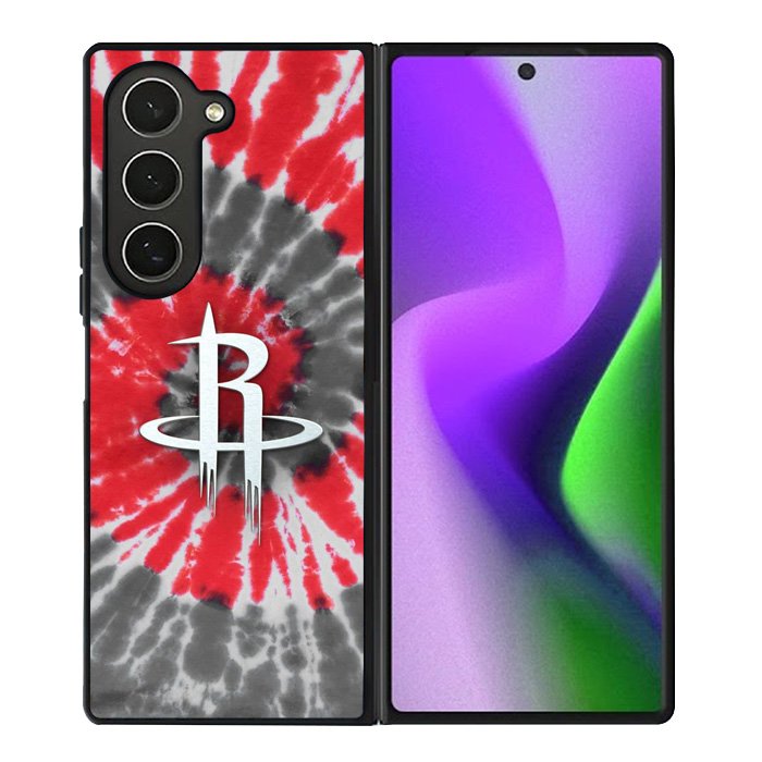Houston Rockets Tie Dye Style Logo Samsung Galaxy Z Fold 6 5G 2024 Case OV10593