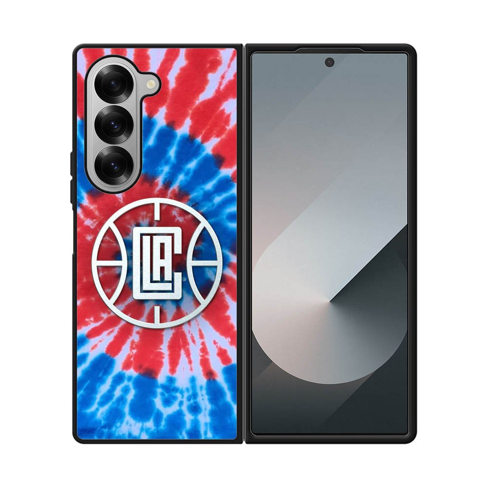 Los Angeles Clippers Tie Dye Style Logo Samsung Galaxy Z Fold 7 5G Case QC10623