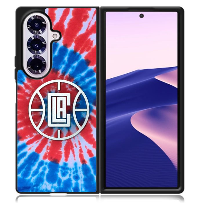 Los Angeles Clippers Tie Dye Style Logo Samsung Galaxy Z Fold 7 Case OV10623
