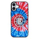 Los Angeles Clippers Tie Dye Style Logo iPhone 16 Plus Case QC10623