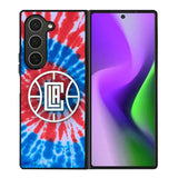 Los Angeles Clippers Tie Dye Style Logo Samsung Galaxy Z Fold 6 5G 2024 Case OV10623