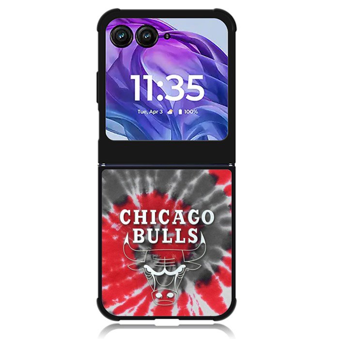 Chicago Bulls Tie Dye Style Logo Motorola Moto Razr Plus 2024 , Moto Razr+ 2024 Case OV10687