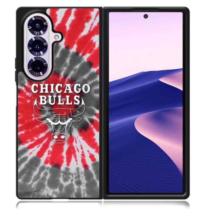 Chicago Bulls Tie Dye Style Logo Samsung Galaxy Z Fold 7 Case OV10687