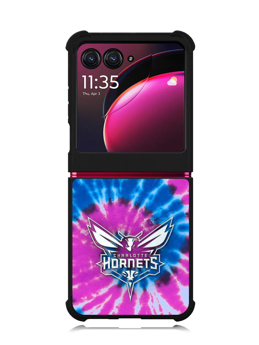Charlotte Hornets Tie Dye Style Logo Motorola Moto Razr Plus 2023 , Moto Razr+ 2023 Case OV10678
