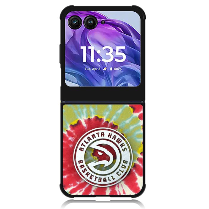 Atlanta Hawks Tie Dye Style Logo Motorola Moto Razr Plus 2024 , Moto Razr+ 2024 Case OV10641