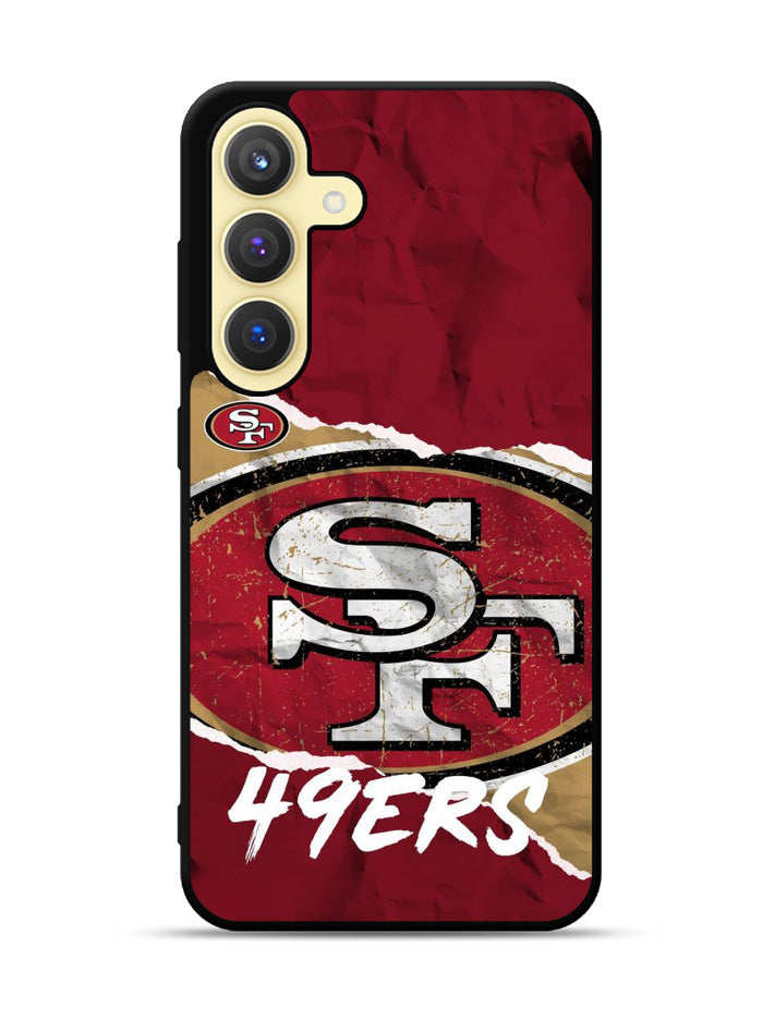 San Francisco 49ers Torn Paper Style Logo Samsung Galaxy S25 Plus 5G , Samsung Galaxy S25+ 5G Case OV10317