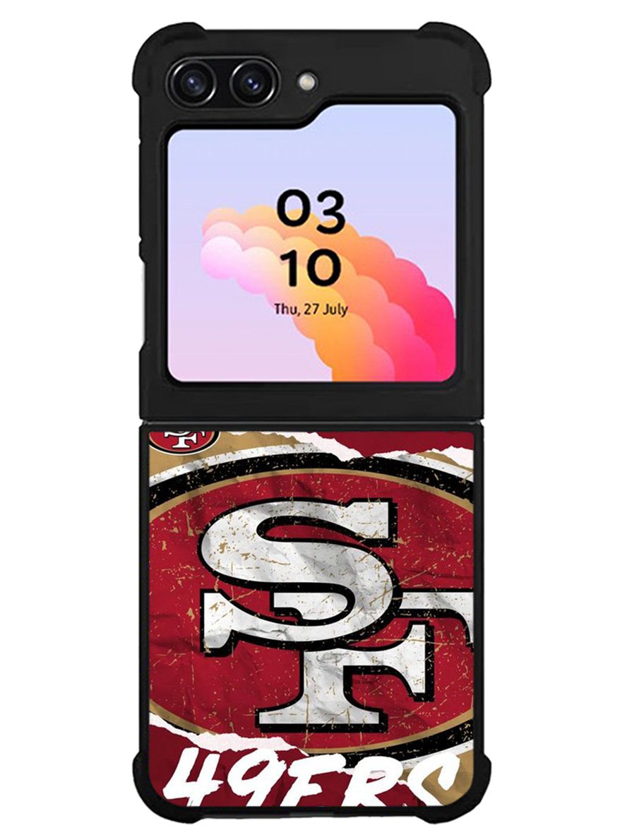 San Francisco 49ers Torn Paper Style Logo Samsung Galaxy Z Flip 5 5G 2023 Case OV10317
