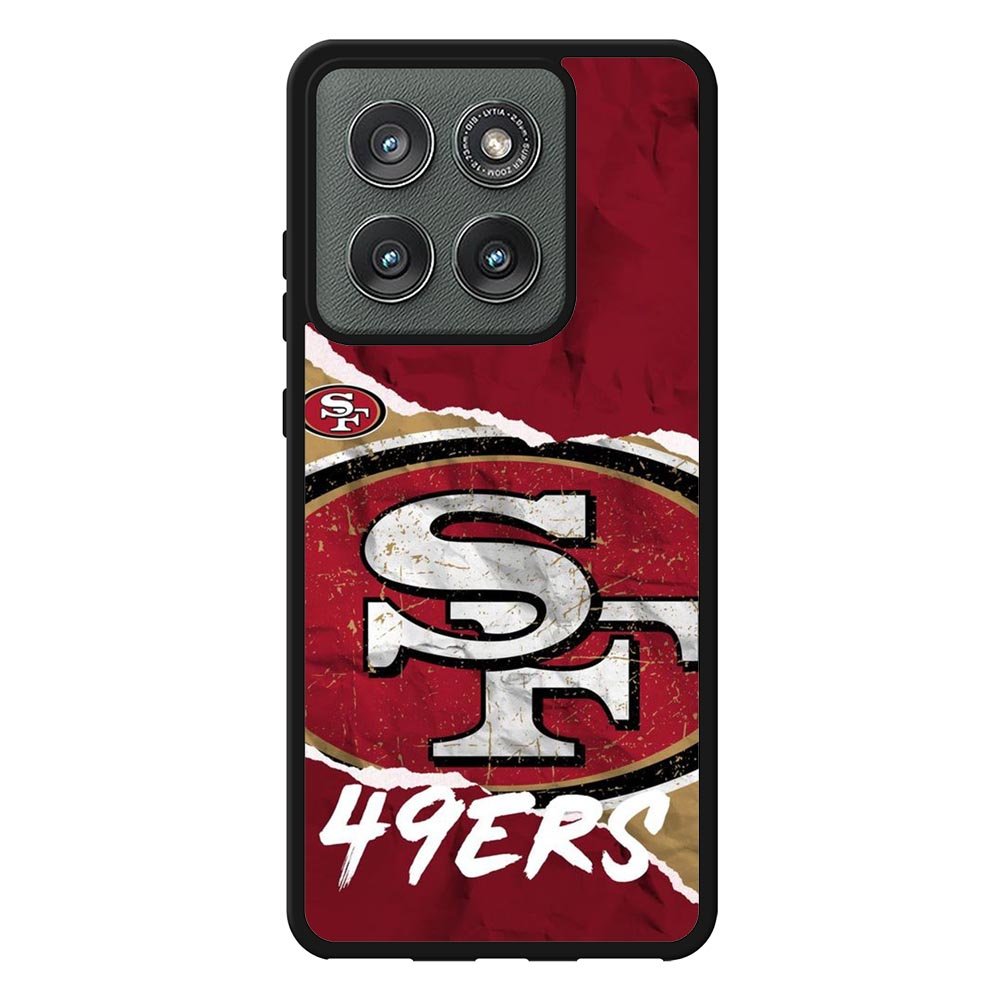 San Francisco 49ers Torn Paper Style Logo Motorola Moto Edge 2025 Case QC10317