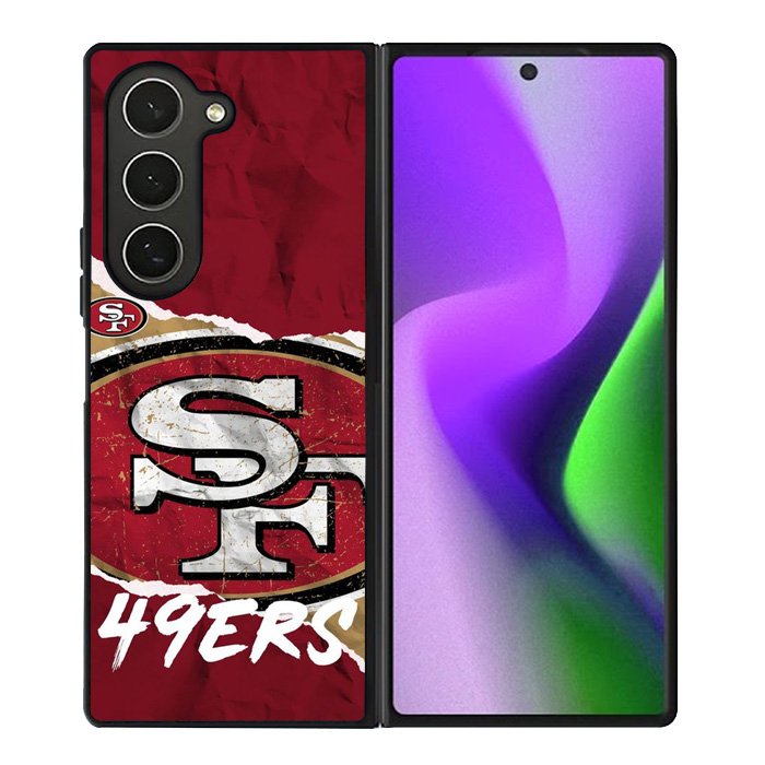San Francisco 49ers Torn Paper Style Logo Samsung Galaxy Z Fold 6 5G 2024 Case OV10317