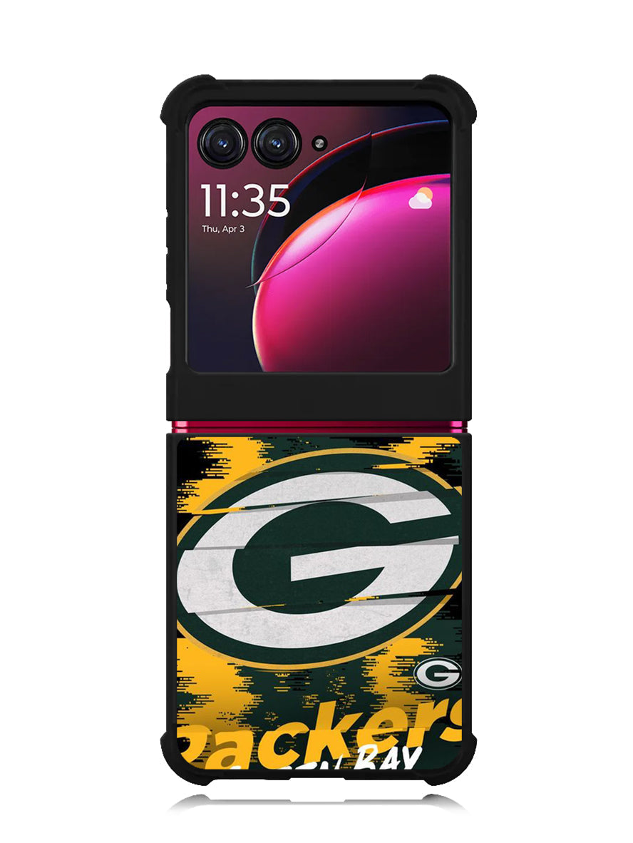 Green Bay Packers NFL Team Logo Motorola Moto Razr Plus 2023 , Moto Razr+ 2023 Case