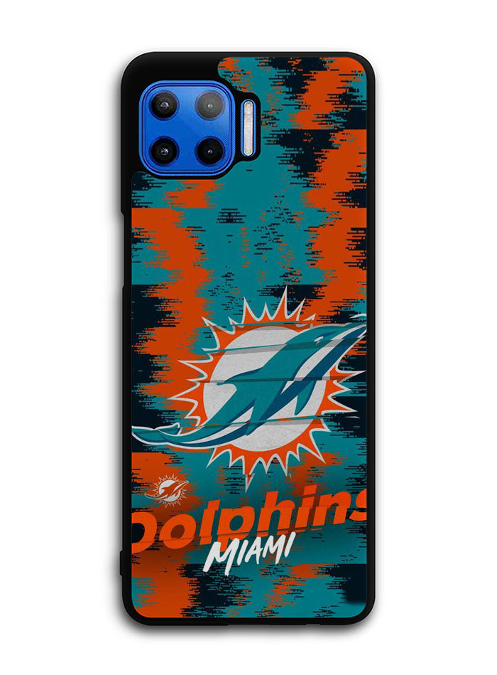 Miami Dolphins NFL Team Logo Motorola Moto One 5G Case , Moto One 5G UW Case , Moto G 5G Plus Case