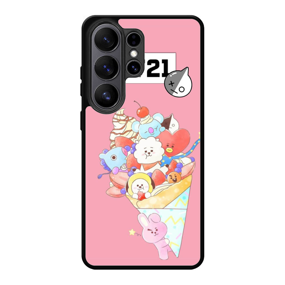 BTS BT21 Pink Cute Samsung Galaxy S26 Ultra Case OV4309