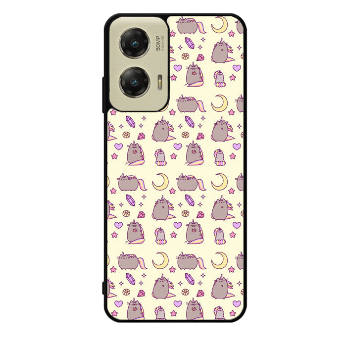 Pusheen The Cat Moon Pattern Motorola Moto G Stylus 5G 2024 Case OV6948