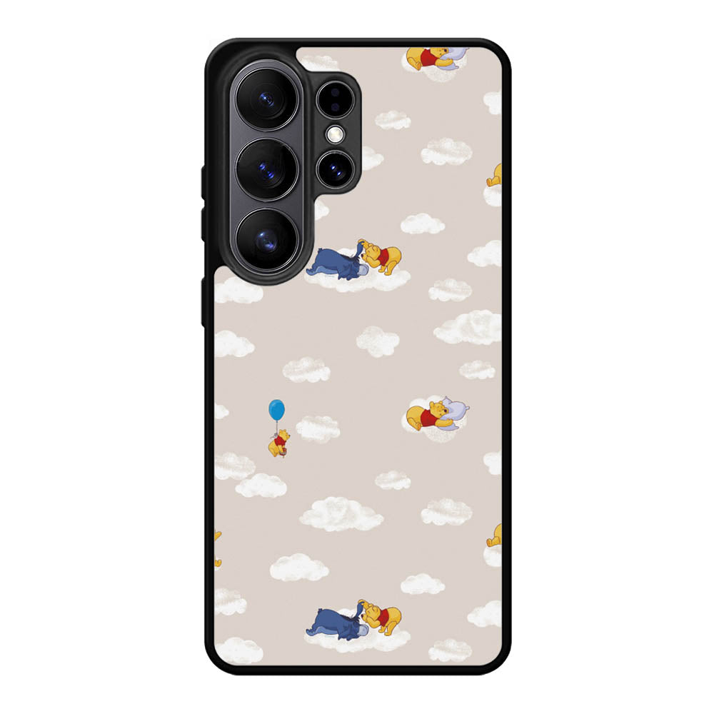 Winnie The Pooh Cloud Pattern Samsung Galaxy S26 Ultra Case OV6854