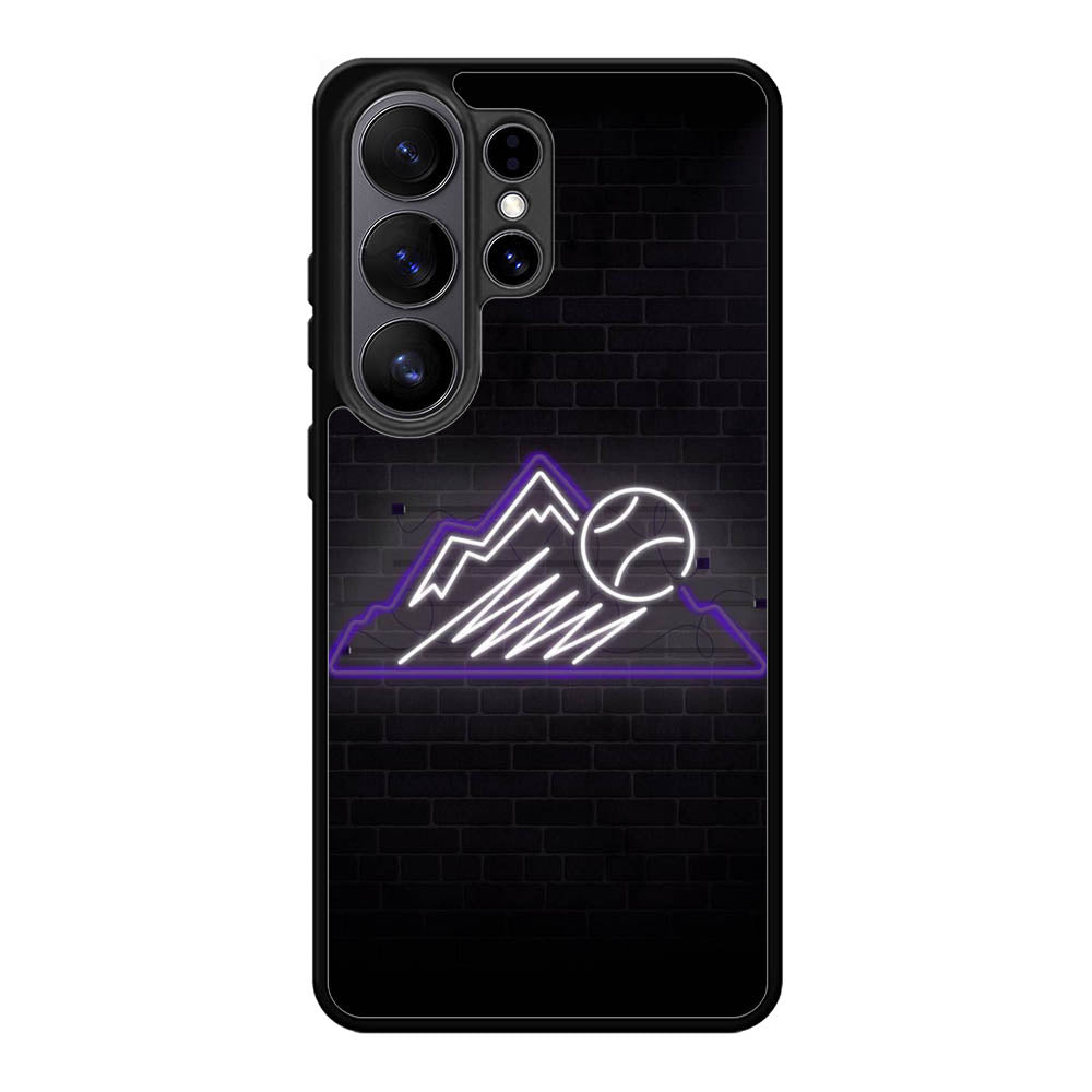 Colorado Rockies Neon Logo Samsung Galaxy S26 Ultra Case QC9811