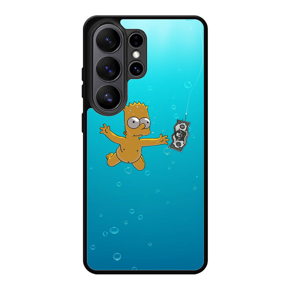 Bart Simpsons Nevermind Nirvana Samsung Galaxy S26 Ultra Case