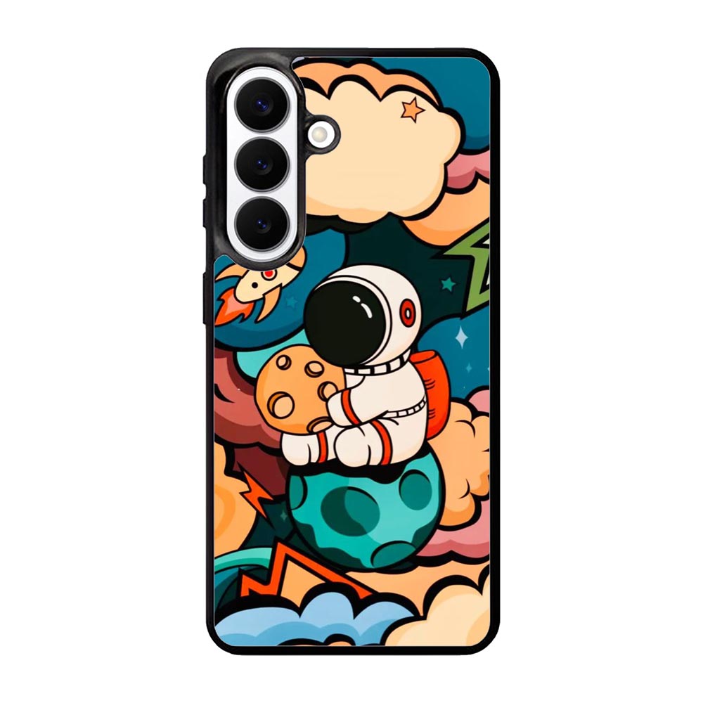 Cute Astronaut Hug The Planet Samsung Galaxy S26 Case QC8810