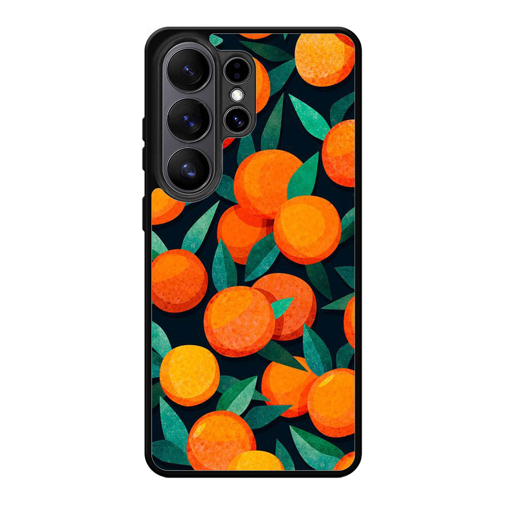 Orange Fruits Pattern Samsung Galaxy S26 Ultra Case OV10786