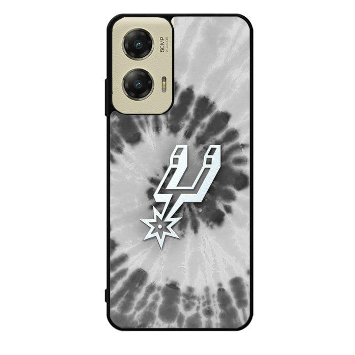 San Antonio Spurs Tie Dye Style Logo Motorola Moto G Stylus 5G 2024 Case OV10416