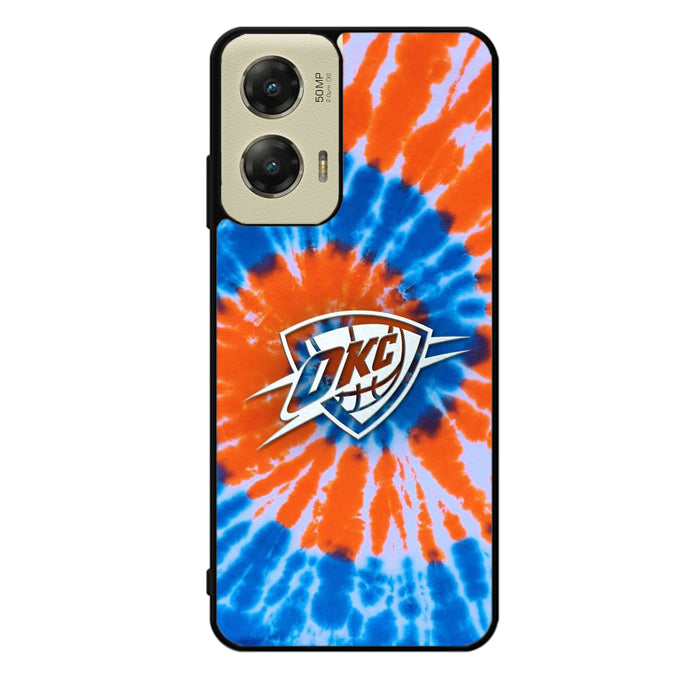 Oklahoma City Thunder Tie Dye Style Logo Motorola Moto G Stylus 5G 2024 Case OV10520