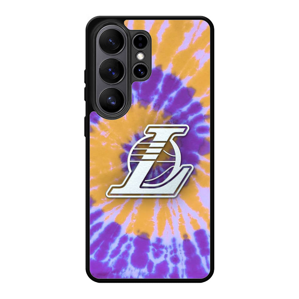 Los Angeles Lakers Tie Dye Style Logo Samsung Galaxy S26 Ultra Case OV10624