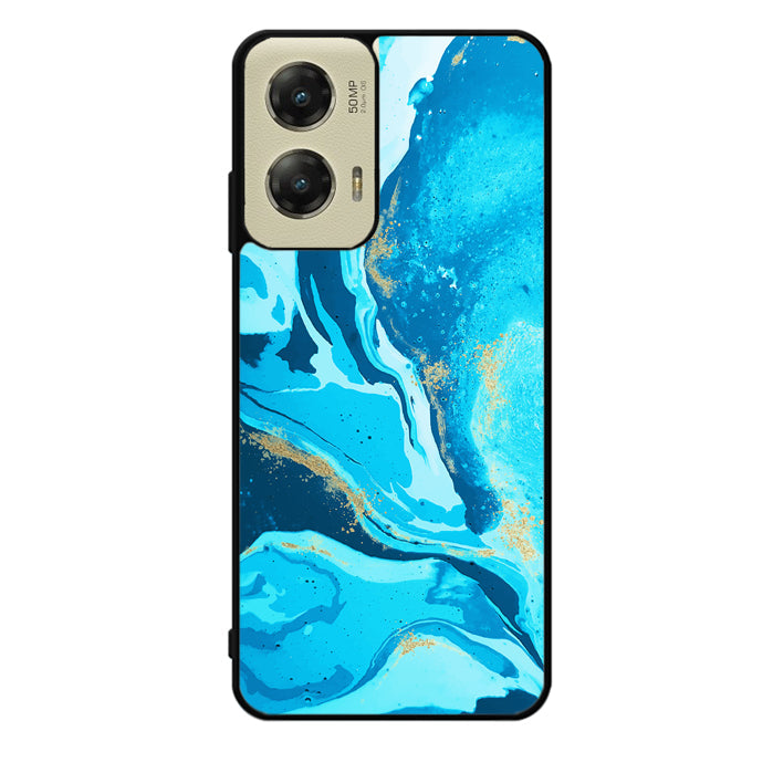 Marble Pattern Blue Motorola Moto G Stylus 5G 2024 Case OV3394