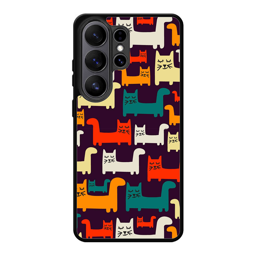 Cat Pattern Samsung Galaxy S26 Ultra Case OV6243